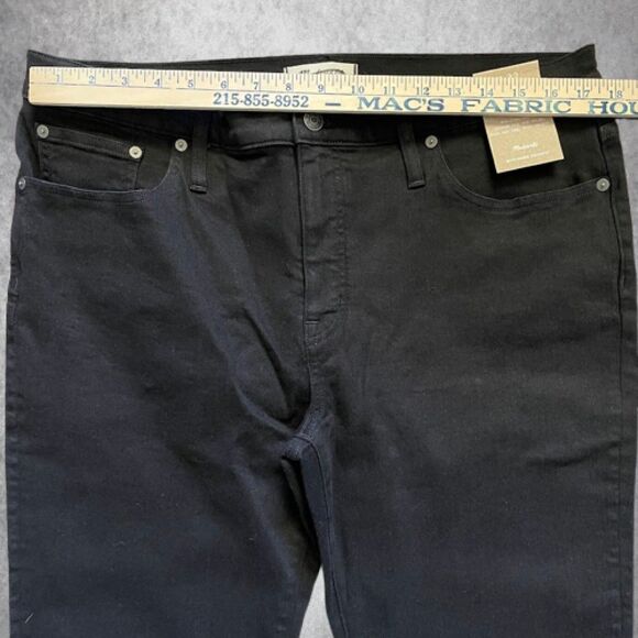 Madewell Jeans Black Mid Rise Kick Out Stretch Denim Womens Size 34 (tag 32) NEW - Picture 12 of 15